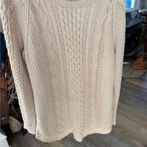 L.L. Bean Women's Cable Knit Sweater - Cream